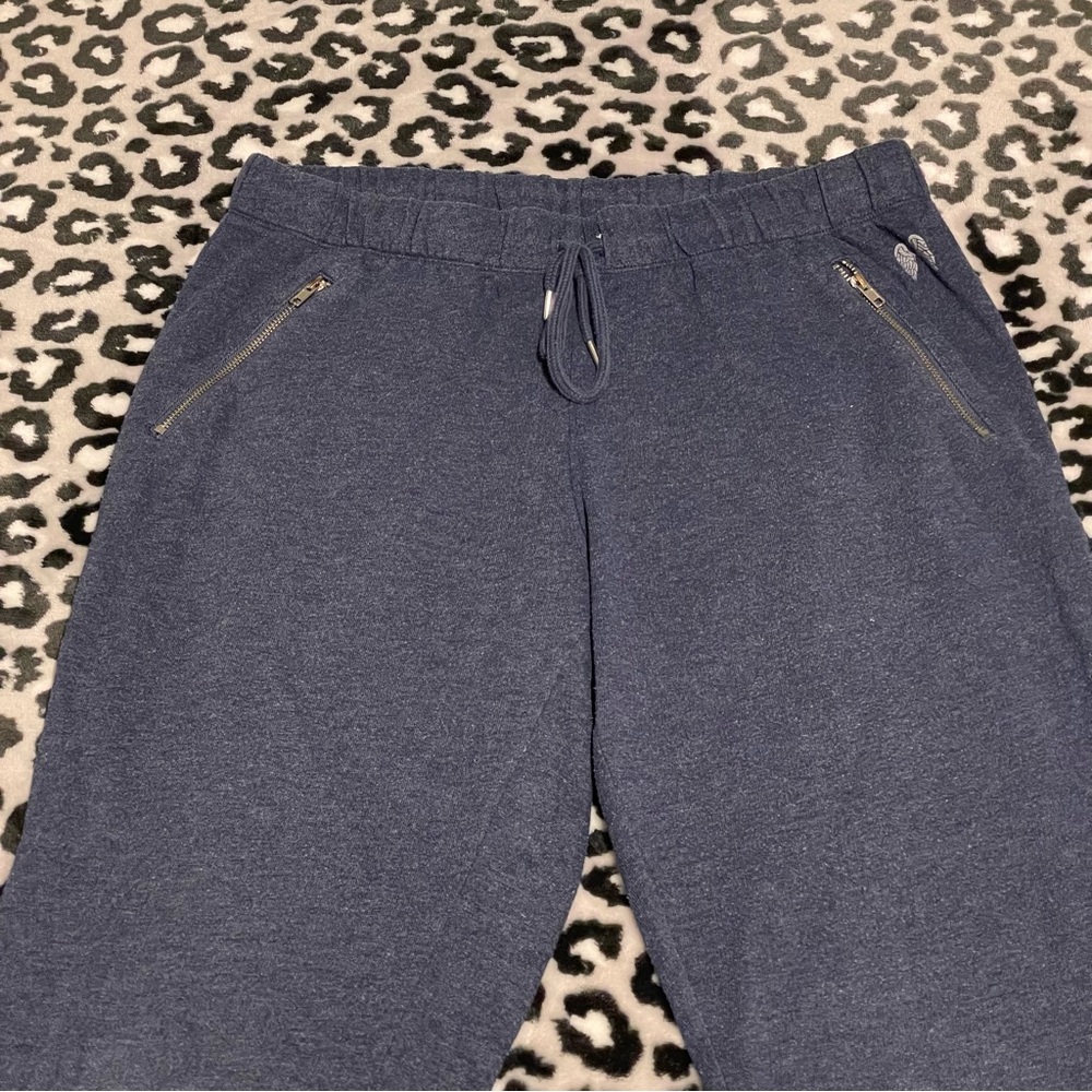 Victoria’s Secret Cotton Blend Fleece Drawstring Pants Joggers w/ Zipper Pockets - Picture 3 of 11